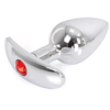 Plug Bijou Anal avec Base arrondie CURVE 6 x 2.8 cm - Bijou rouge 