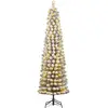 Black Box Sapin de Noël artificiel étroit LED H215