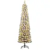 Black Box Sapin de Noël artificiel étroit LED H155
