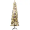 Black Box Sapin de Noël artificiel étroit LED H185