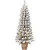 Black Box Sapin de Noël artificiel étroit LED en pot H120