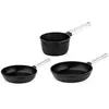 Westinghouse SET DE POELES performance - Poêle à frire  24 CM + 28 CM + Casserole 18 CM - Noir