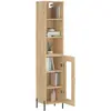 vidaXL Buffet haut Chêne sonoma 34,5x34x180 cm Bois d'ingénierie