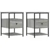 vidaXL Tables de chevet 2 pcs sonoma gris 40x42x56cm bois d'ingénierie