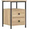 vidaXL Table de chevet chêne sonoma 34x35,5x50 cm bois d'ingénierie