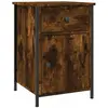 vidaXL Table de chevet chêne fumé 40x42x60 cm bois d'ingénierie