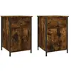 vidaXL Tables de chevet 2 pcs chêne fumé 40x42x60 cm bois d'ingénierie