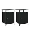 vidaXL Tables de chevet 2 pcs noir 40x42x60 cm bois d'ingénierie