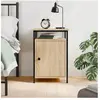 VIDAXL Table de Chevet, Armoire de Nuit avec Pieds Réglables, Armoire de Lit avec Rangement, Table de Nuit Chambre, Moderne, Chêne Sonoma Bois d'Ingénierie