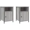 vidaXL Tables de chevet 2 pcs sonoma gris 40x42x60cm bois d'ingénierie