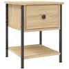 vidaXL Table de chevet chêne sonoma 34x35,5x45 cm bois d'ingénierie