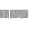 vidaXL Buffets 3 pcs Sonoma gris Bois d'ingénierie