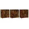 vidaXL Buffets 3 pcs Chêne fumé Bois d'ingénierie