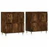 vidaXL Buffets 2 pcs chêne fumé bois d'ingénierie
