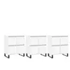 vidaXL Buffets 3 pcs Blanc Bois d'ingénierie