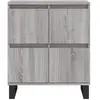 vidaXL Buffets 3 pcs Sonoma gris Bois d'ingénierie