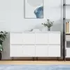 vidaXL Buffets 2 pcs blanc bois d'ingénierie