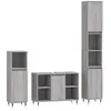 vidaXL Ensemble de meubles de salle de bain 3 pcs Sonoma gris