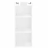 vidaXL Buffet haut Blanc brillant 34,5x32,5x180 cm Bois d'ingénierie