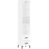 vidaXL Buffet haut Blanc brillant 34,5x34x180 cm Bois d'ingénierie