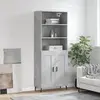 vidaXL Highboard gris béton 69,5x34x180 cm Bois composite