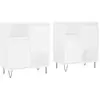 vidaXL Buffets 2 pcs blanc bois d'ingénierie