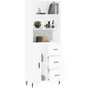 vidaXL Buffet haut Blanc 69,5x34x180 cm Bois d'ingénierie