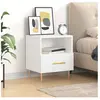 vidaXL Table de chevet Blanc
