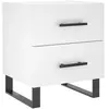 vidaXL Table de chevet blanc 40x35x47,5 cm bois d’ingénierie