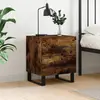 vidaXL Table de chevet chêne fumé 40x35x47,5 cm bois d’ingénierie