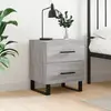 vidaXL Table de chevet sonoma gris 40x35x47,5 cm bois d’ingénierie