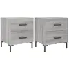 vidaXL Tables de chevet 2 pcs sonoma gris 40x35x47,5 cm