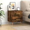 vidaXL Table de chevet chêne fumé 40x35x47,5 cm bois d’ingénierie