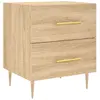 vidaXL Table de chevet chêne sonoma 40x35x47,5 cm bois d’ingénierie