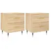 vidaXL Tables de chevet 2 pcs chêne sonoma 40x35x47,5 cm