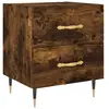 vidaXL Table de chevet chêne fumé 40x35x47,5 cm bois d’ingénierie
