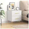 Vidaxl - Table de chevet blanc 40x35x47,5 cm bois d'ingénierie Blanc