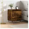 vidaXL Table de chevet chêne fumé 40x35x50 cm bois d’ingénierie