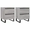 vidaXL Tables de chevet 2 pcs sonoma gris 40x35x50 cm bois ingénierie