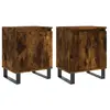 vidaXL Tables de chevet 2 pcs chêne fumé 40x30x50 cm bois d'ingénierie