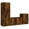vidaXL Ensemble de meubles TV 4 pcs Chêne fumé Bois d'ingénierie