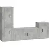 vidaXL Ensemble de meubles TV 4 pcs Gris béton Bois d'ingénierie