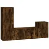vidaXL Ensemble de meubles TV 4 pcs Chêne fumé Bois d'ingénierie