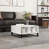 vidaXL Table basse blanc 60x60x30 cm bois d'ingénierie