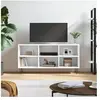Meuble TV blanc 103,5x30x50 cm bois d'ingénierie