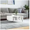 vidaXL Table basse blanc 60x60x30 cm bois d'ingénierie