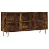 Meuble TV chêne fumé 103,5x30x50 cm bois d'ingénierie