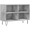 vidaXL Meuble TV gris béton 69,5x30x50 cm bois d'ingénierie