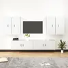 vidaXL Ensemble de meubles TV 6 pcs Blanc Bois d'ingénierie