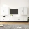 vidaXL Ensemble de meubles TV 8 pcs Blanc Bois d'ingénierie